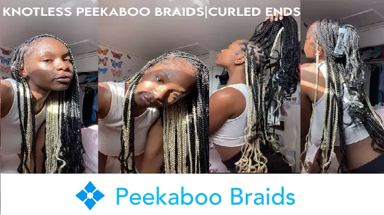 Peekaboo Braids with Curly Ends