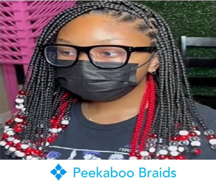 Peekaboo Knotless Braids with Beads: Trend Alert