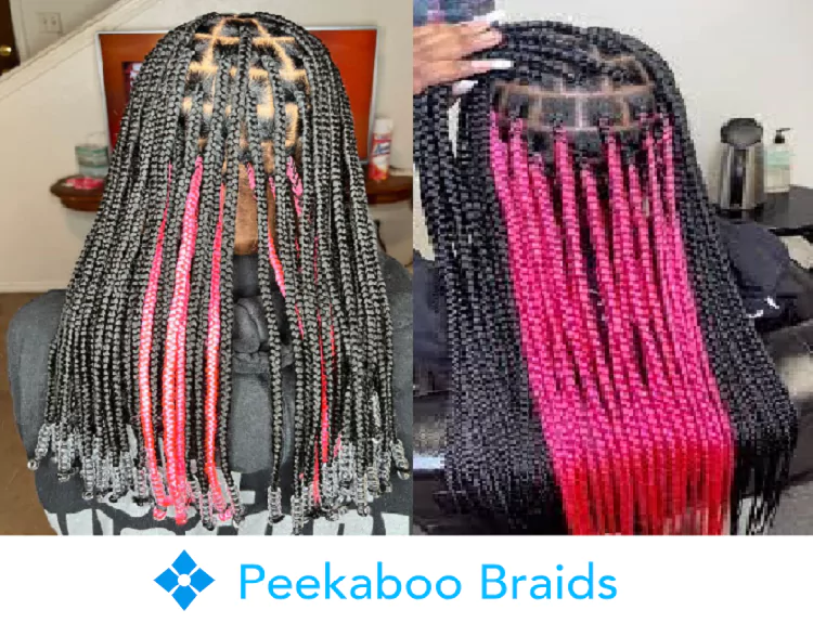 Pink Peekaboo Braids